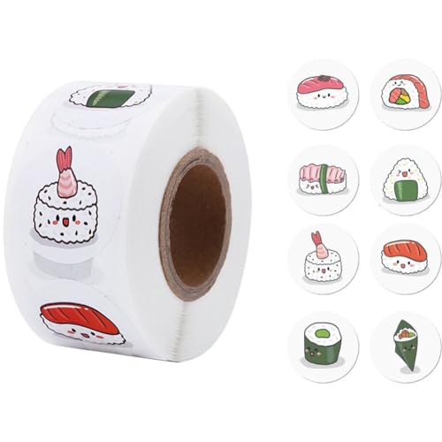 Sanfly Sushi -versiegelungsaufkleber 1roll Cartoon Japanische Sushi -Aufkleber Süße Runde Ästhetische Etikett Aufkleber DIY Decor Für Gebackenes Dessert Sanfly Sushi -versiegelungsaufkleber 1roll Cartoon Japanische Sushi -Aufkleber Süße Runde Ästhetische Etikett Aufkleber DIY Decor Für Gebackenes Dessert von Sanfly