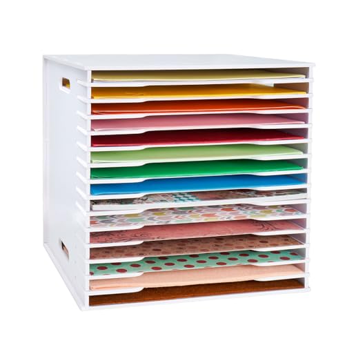SANFURNEY Scrapbook-Papier-Organizer für Größen 30,5 x 30,5 cm, 15 Fächer, Aktenordner, Dokumentenhalter, Schreibtisch-Scrapbook, Papier-Organizer für Zuhause, Büro, Schule (weiß, 15 Fächer, SANFURNEY Scrapbook-Papier-Organizer für Größen 30,5 x 30,5 cm, 15 Fächer, Aktenordner, Dokumentenhalter, Schreibtisch-Scrapbook, Papier-Organizer für Zuhause, Büro, Schule (weiß, 15 Fächer, von Sanfurney