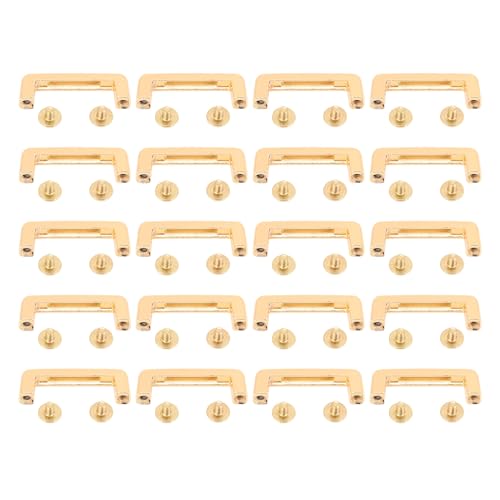 20 Stcs Bogenbrückenschnalle, Zinklegungs -Ring -Anschlussschnalle mit pH -Schrauben, 26x7x6 mm, für Beutelhandtaschen Brieftasche Kleidung 优化后 ： 20 PCs Zinklegungsbogenbrücke D (Gold) von Sangeponiang