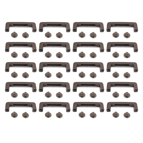 20 Stcs Bogenbrückenschnalle, Zinklegungs -Ring -Anschlussschnalle mit pH -Schrauben, 26x7x6 mm, für Beutelhandtaschen Brieftasche Kleidung 优化后 ： 20 PCs Zinklegungsbogenbrücke D (Grau) von Sangeponiang