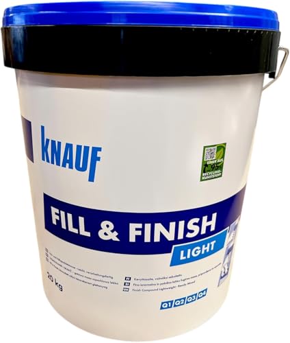 Sanitärshop Baustoffe & Sanitär Set: 1 x Knauf Fill & Finish light - Allzweckspachtelmasse Sheetrock 20 kg - 1 x Flächenspachtel 200mm von Sanitärshop Baustoffe & Sanitär