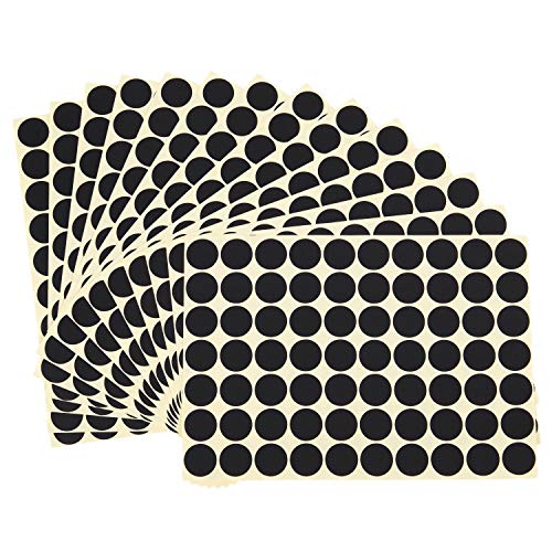 Sankaka 19 mm Kreise, runde Code-Aufkleber, selbstklebend, Schwarz von Sankaka