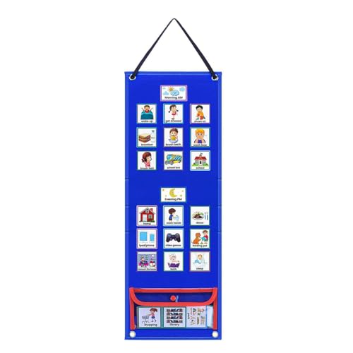 Sankaka Visueller Zeitplan für Kinder, Tagesroutinediagramm mit 70 Karten, Kalender, Tasche, Autismus, Lernen, Verhaltenswerkzeug, Schule Sankaka Visueller Zeitplan für Kinder, Tagesroutinediagramm mit 70 Karten, Kalender, Tasche, Autismus, Lernen, Verhaltenswerkzeug, Schule von Sankaka
