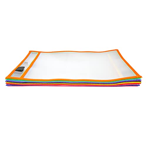 Sankaka Wiederverwendbare trocken abwischbare Taschen, verschiedene Farben, für Kinder, Studenten, 10 Stück von Sankaka