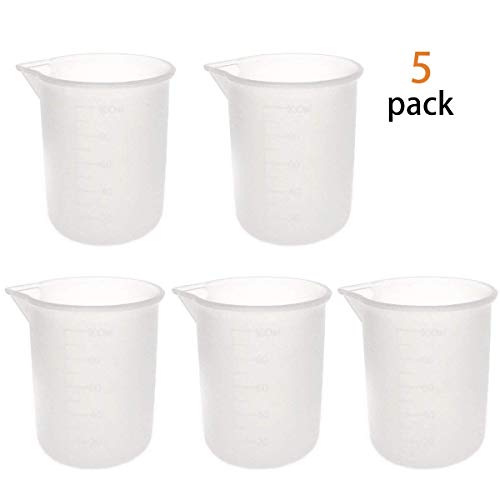 5 Stück 100ml Silikon Messbecher, Epoxidharz Mischbecher mit Skala, für DIY Bastel Epoxidgussformen 5 Stück 100ml Silikon Messbecher, Epoxidharz Mischbecher mit Skala, für DIY Bastel Epoxidgussformen von Sanmum
