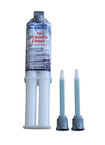 Sanremo 15 MINUTEN EPOXY 25ml + 2 Mischdüsen Epoxidharz Kleber 2-Komponenten von Sanremo