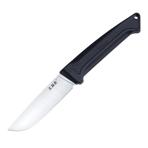 Sanrenmu Fixed Blade Messer 8.5" Full Tang 215.5mm mit Hülle S708 Kompaktmesser für Outdoor Camping (Schwarz) von Sanrenmu