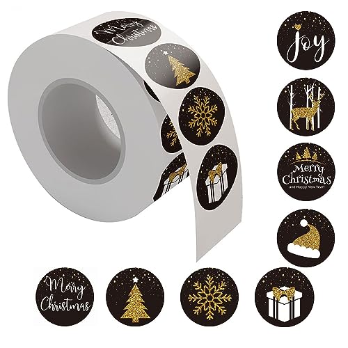 SansRealmL Aufkleber Weihnachten，500 Stück sticker weihnachten，8 verschiedene Muster，Aufkleber, die zum Aufkleben von Geschenkverpackungen während Weihnachten verwendet werden können von SansRealmL
