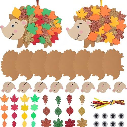 SansRealmL Bastelset Herbst Basteln Kinder, 8 Igel DIY Kit mit EVA Schablonen und Wackelaugen, Kreatives Bastelset für Fensterdeko und Herbstdeko, Geeignet für Kinder 3-6 Jahre SansRealmL Bastelset Herbst Basteln Kinder, 8 Igel DIY Kit mit EVA Schablonen und Wackelaugen, Kreatives Bastelset für Fensterdeko und Herbstdeko, Geeignet für Kinder 3-6 Jahre von SansRealmL