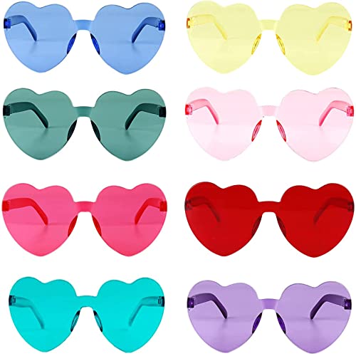 SansRealmL Herz Brille,Herz Sonnenbrille,Farbe Party Brille Lustige Kostüm Brille,8 Paar Randlose Bunte Herzbrillen Herz Sonnenbrillen SansRealmL Herz Brille,Herz Sonnenbrille,Farbe Party Brille Lustige Kostüm Brille,8 Paar Randlose Bunte Herzbrillen Herz Sonnenbrillen von SansRealmL