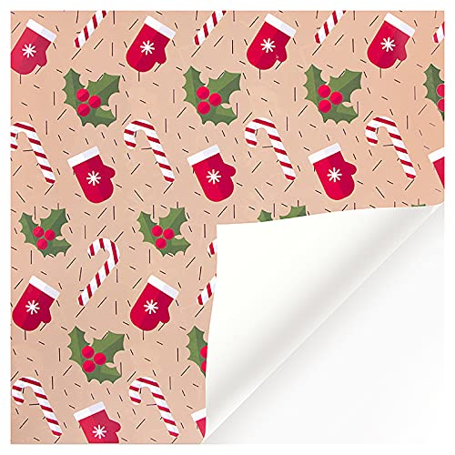 Sanshao Weihnachten Geschenkpapier Set,Geschenkpapier mit Geschenkanhänger Packseil , Kraftpapier Weihnachtspapier Geschenkverpackung Papier für Weihnachten Geschenk, 50 x 70 cm von Sanshao