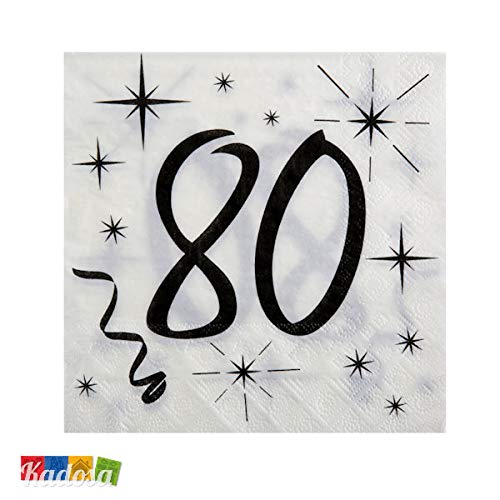 80. Geburtstag Party Servietten von Santex