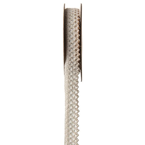 Dekoband Spitze / Spitzenband / Häkelspitze selbstklebend, creme - 15 mm x 3 m von Santex