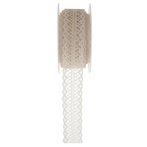 Dekoband Spitze Ivory 20 mm x 3 m Schleifenband Geschenkband Hochzeit Spitzenband Dekoband Spitze Ivory 20 mm x 3 m Schleifenband Geschenkband Hochzeit Spitzenband von Santex