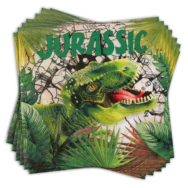 Dinosaurier Servietten im 20er Pack, 33cm x 33cm Dinosaurier Servietten im 20er Pack, 33cm x 33cm von Santex
