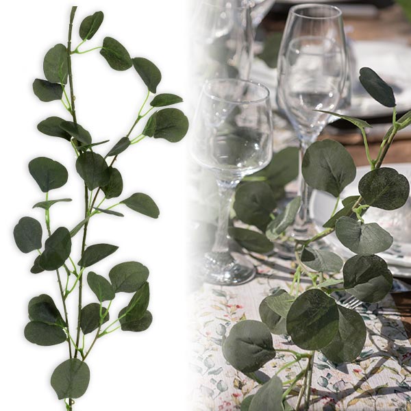 Eukalyptus-Girlande aus Kunststoff, 1,4m Eukalyptus-Girlande aus Kunststoff, 1,4m von Santex