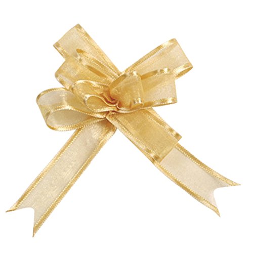 Organzaschleife "Maxi", gold, 5 St. - große Dekoschleifen, für Ihre perfekte Geschenkverpackung von Santex