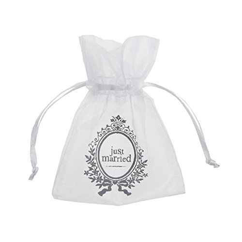 Organzasäckchen in weiß "Just Married" zum Verpacken von Hochzeitsmandeln und anderen Gastgeschenken für Ihre Hochzeit- Inhalt 10 Stück pro Packung Organzasäckchen in weiß "Just Married" zum Verpacken von Hochzeitsmandeln und anderen Gastgeschenken für Ihre Hochzeit- Inhalt 10 Stück pro Packung von Santex