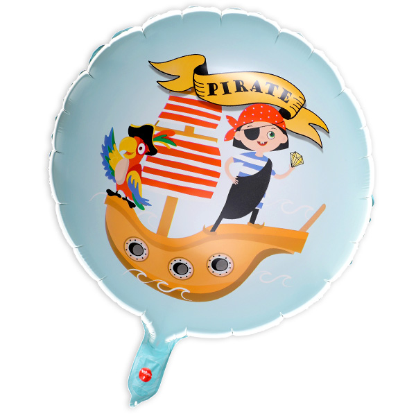 Piraten Folienballon, heliumgeeignet, Ø 35cm von Santex