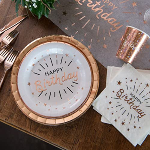 SANTEX 7213-20 Happy Birthday-Teller, 10 Stück, Rosa / Gold SANTEX 7213-20 Happy Birthday-Teller, 10 Stück, Rosa / Gold von Santex