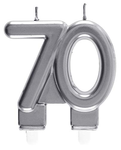 Santex 6931-70, Kerze des Alters, 70 Jahre, silberfarben Santex 6931-70, Kerze des Alters, 70 Jahre, silberfarben von Santex