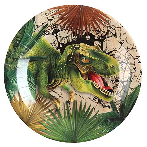 Santex 7285-99 Teller Dinosaurier, T-Rex, Karton, 22,5 cm, 10 Stück Santex 7285-99 Teller Dinosaurier, T-Rex, Karton, 22,5 cm, 10 Stück von Santex mariage