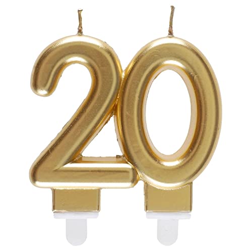 Santex Hochzeitskerze 20 Jahre, Gold, Kerzen Santex Hochzeitskerze 20 Jahre, Gold, Kerzen von Santex