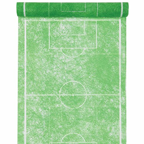 Tischläufer Fussballfeld grün, 30 cm, 5 m Rolle, Fußball Party von Santex