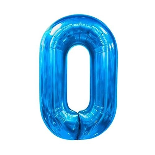 Sanu Belle Blau Zahlen Luftballon 0 Geburtstag Happy Birthday 40 Zoll Folienballon 0 Kinder Jungen Mädchen Jahrestag Party Deko Zahlenballon 0 Blue 202141 von Sanu Belle