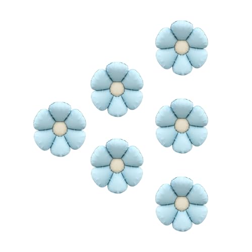 Sanu Belle Blumen Folienballon 6 Stück Blau 20 Zoll Gänseblümchen Helium Luftballons für Party,Valentinstag,Hochzeit,Verlobung,Muttertag,Anniversary,Geburtstagsdeko 215003 von Sanu Belle