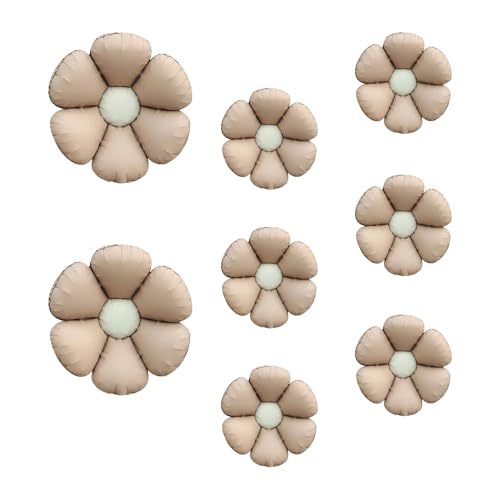 Sanu Belle Blumen Folienballon 8 Stück Braun Zwei Größen Kit Gänseblümchen Helium Luftballons für Party,Valentinstag,Hochzeit,Verlobung,Muttertag,Anniversary,Geburtstagsdeko 215025 von Sanu Belle