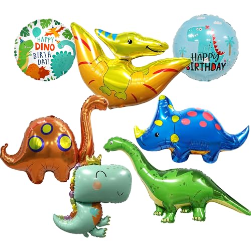 Sanu Belle Dino Geburtstag Deko Kit,XXL Dino Folienballons Helium Luftballons für Jungen Mädchen Kinder geburtstag Party,Kind Geburtstagsdeko,Kinderspielzeug,Geburtstagsgeschenk 209016 von Sanu Belle