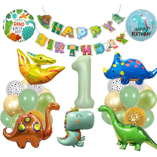 Sanu Belle Dino Geburtstag Deko Kit,XXL Dino Folienballons Helium Luftballons für Jungen Mädchen Kinder geburtstag Party,Kind Geburtstagsdeko,Kinderspielzeug,Geburtstagsgeschenk 209019 von Sanu Belle