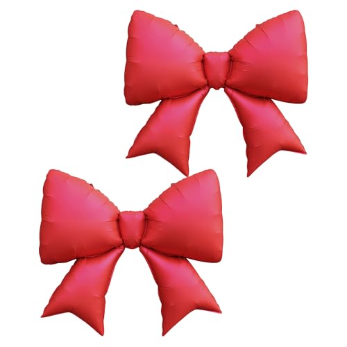 Sanu Belle Große Schleife Folienballon 2 Stück Rot 38 Zoll Schleifenballons Helium Luftballons für Party,Valentinstag,Hochzeit,Verlobung,Mutterta,Geburtstagsdeko 204012 von Sanu Belle
