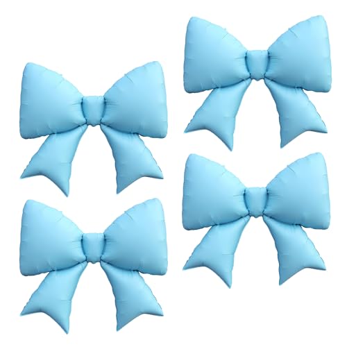 Sanu Belle Große Schleife Folienballon 4 Stück Blau 38 Zoll Schleifenballons Helium Luftballons für Party,Valentinstag,Hochzeit,Verlobung,Mutterta,Geburtstagsdeko 204022 von Sanu Belle