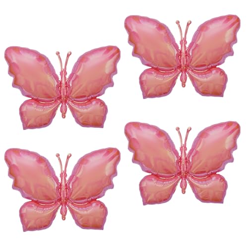 Sanu Belle Große Schmetterling Folienballon 4 Stück Korall-Rosa 38 Zoll Schmetterlingsballons Helium Luftballons für Party,Valentinstag,Hochzeit,Verlobung,Mutterta,Geburtstagsdeko 204028 von Sanu Belle