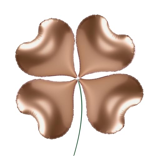 Sanu Belle Herz Folienballon 4 Stück Rosegold 24 Zoll Herzluftballons Hochzeit Herzballons Helium für Party,Valentinstag,Hochzeit,Verlobung,Muttertag,Geburtstagsdeko 205022 von Sanu Belle