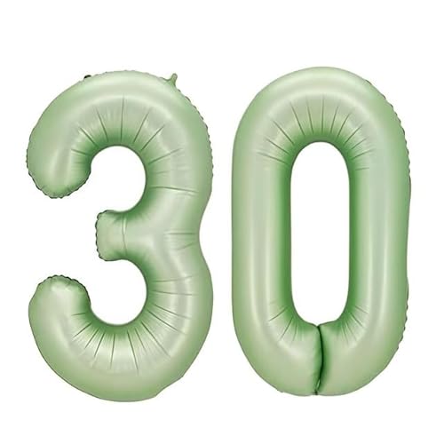 Sanu Belle Olivgrün Zahlen Luftballon 30 Geburtstag Happy Birthday 40 Zoll Folienballon 30 Kinder Jungen Mädchen Jahrestag Party Deko Zahlenballon 30 Olive Green 202134 von Sanu Belle