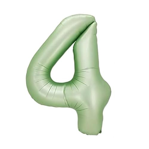Sanu Belle Olivgrün Zahlen Luftballon 4 Geburtstag Happy Birthday 40 Zoll Folienballon 4 Kinder Jungen Mädchen Jahrestag Party Deko Zahlenballon 4 Olive Green 202117 von Sanu Belle