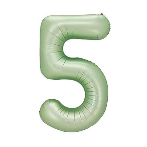Sanu Belle Olivgrün Zahlen Luftballon 5 Geburtstag Happy Birthday 40 Zoll Folienballon 5 Kinder Jungen Mädchen Jahrestag Party Deko Zahlenballon 5 Olive Green 202118 von Sanu Belle