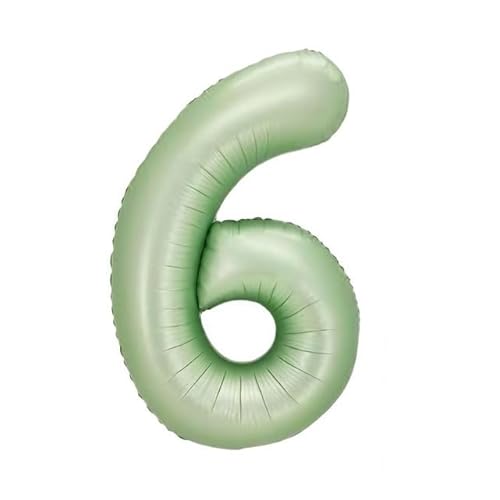 Sanu Belle Olivgrün Zahlen Luftballon 6 Geburtstag Happy Birthday 40 Zoll Folienballon 6 Kinder Jungen Mädchen Jahrestag Party Deko Zahlenballon 6 Olive Green 202119 von Sanu Belle