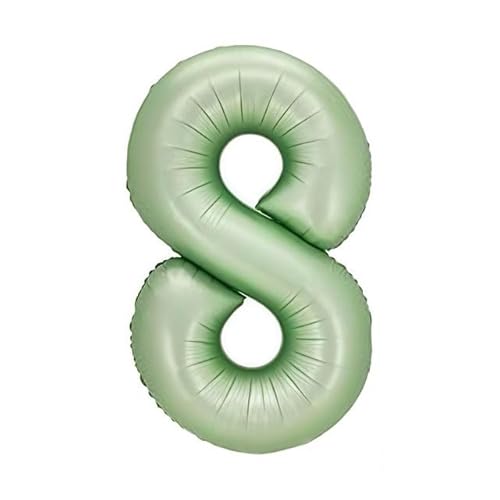 Sanu Belle Olivgrün Zahlen Luftballon 8 Geburtstag Happy Birthday 40 Zoll Folienballon 8 Kinder Jungen Mädchen Jahrestag Party Deko Zahlenballon 8 Olive Green 202121 von Sanu Belle