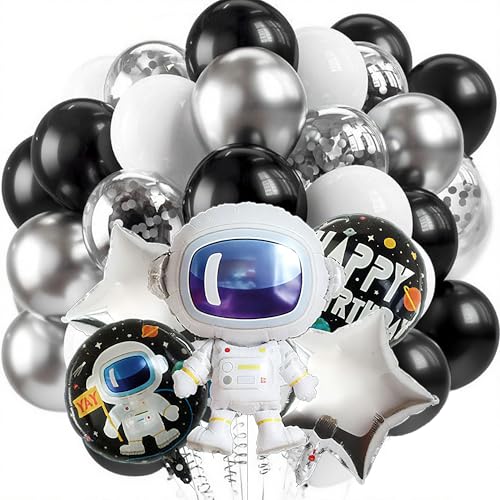 Sanu Belle Raumfahrer Geburtstag Deko Kit,XXL Raumfahrer Folienballons Helium Luftballons für Jungen Mädchen Kinder geburtstag Party,Kind Geburtstagsdeko,Kinderspielzeug,Geburtstagsgeschenk 209004 von Sanu Belle