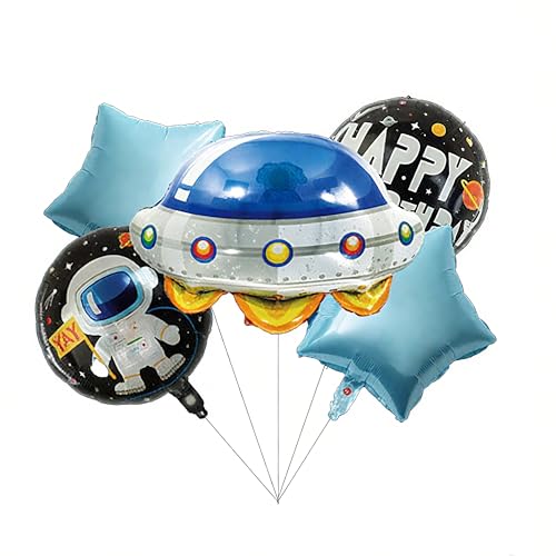 Sanu Belle Raumschiff Geburtstag Deko Kit,XXL Raumschiff Folienballons Helium Luftballons für Jungen Mädchen Kinder geburtstag Party,Kind Geburtstagsdeko,Kinderspielzeug,Geburtstagsgeschenk 209007 von Sanu Belle
