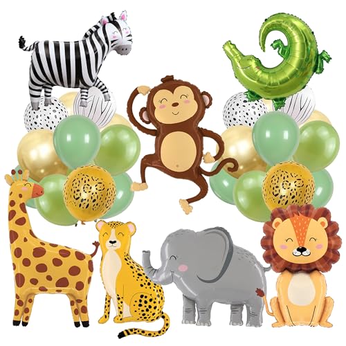 Sanu Belle Tier Geburtstag Deko Kit,XXL Tier Folienballons Helium Luftballons für Jungen Mädchen Kinder geburtstag Party,Kind Geburtstagsdeko,Kinderspielzeug,Geburtstagsgeschenk 209014 von Sanu Belle