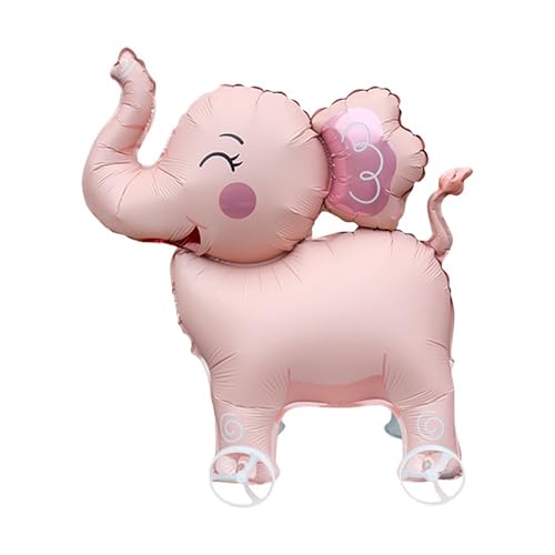 Sanu Belle Walking Elefant Rosa Folienballon Stehend 3D with Wheels Luftballons Walker Hundeballon für Kinder Geburtstag Babyshower Party,Kind Geburtstagsdeko,Spielzeug,Geburtstagsgeschenk 208001 von Sanu Belle