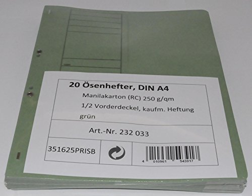 Ösenhefter grün A4-20 Stück Ösenhefter grün A4-20 Stück von Saphir-Tec