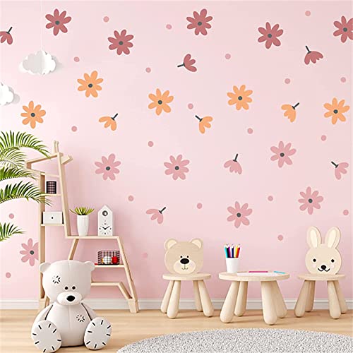 Sarah Duke 44 Stück Daisy Wandaufkleber DIY Wandtattoo Kinderzimmer Mädchen Selbstklebend Wandsticker Aufkleber Wandtattoo Wandbild Babyzimmer Decor von Sarah Duke