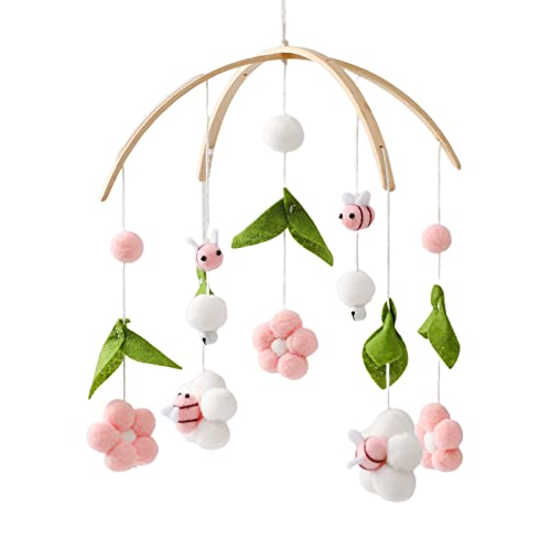 Sarah Duke Babybett Mobile Windspiel 3D Honigbiene Hängende Bettglock Baby Mobile Holz Ornament Neugeborenen Mädchen Jungen Kinderzimmer Decor (B) von Sarah Duke