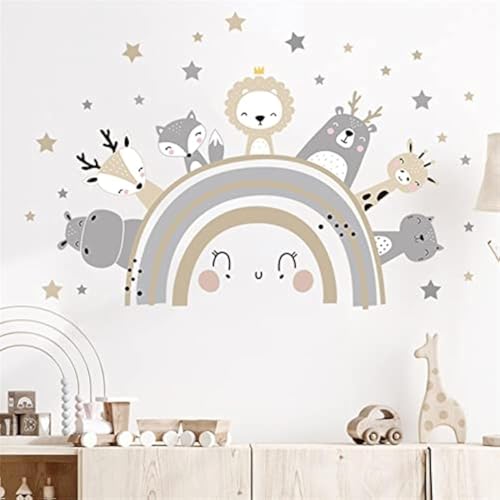 Sarah Duke Wandsticker Regenbogen Kinderzimmer, Stern Tiere Selbstklebend Wandtattoo, DIY Wasserdicht Wandaufkleber, Wanddeko Aufkleber für Kinder Sarah Duke Wandsticker Regenbogen Kinderzimmer, Stern Tiere Selbstklebend Wandtattoo, DIY Wasserdicht Wandaufkleber, Wanddeko Aufkleber für Kinder von Sarah Duke